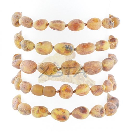 Amber bracelet raw cognac beads